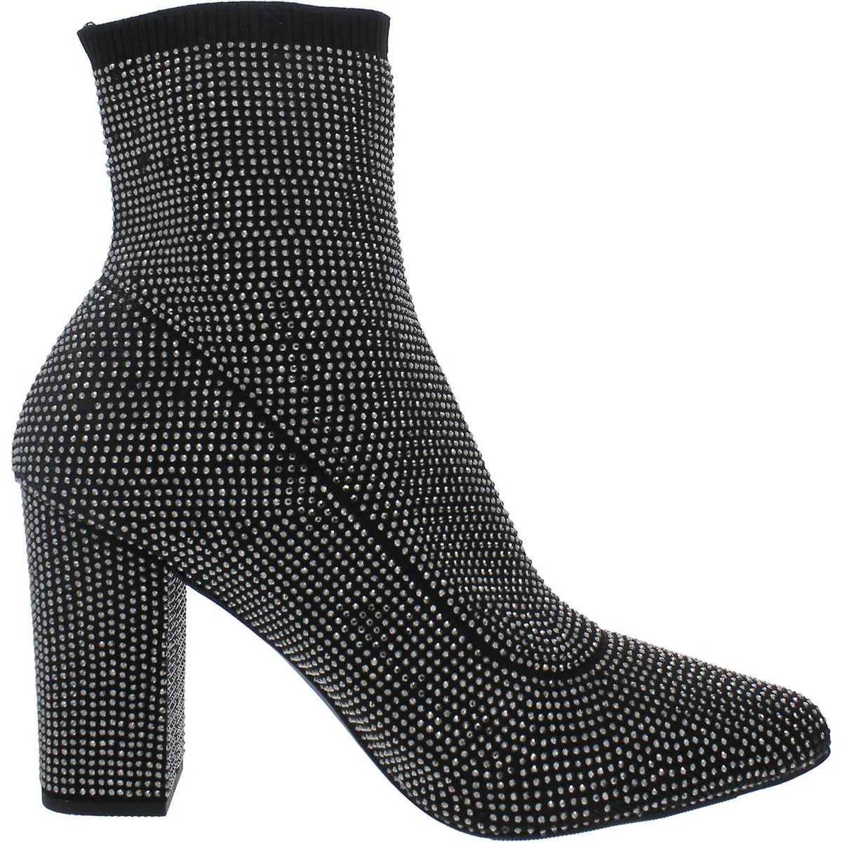 12 Thompson Womens Kellie Rhinestone Pull On Booties