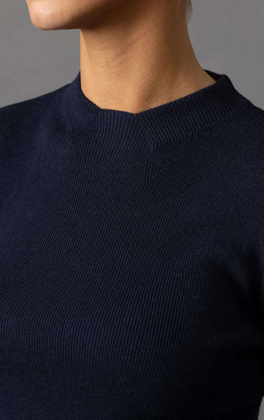 12GG MOCK NECK RIB KNIT - CLEARANCE