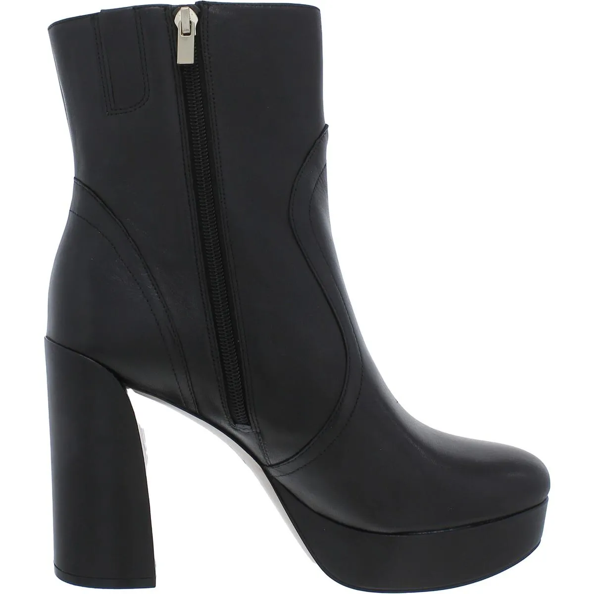 27 Edit Womens Gates Zipper Block Heel Mid-Calf Boots