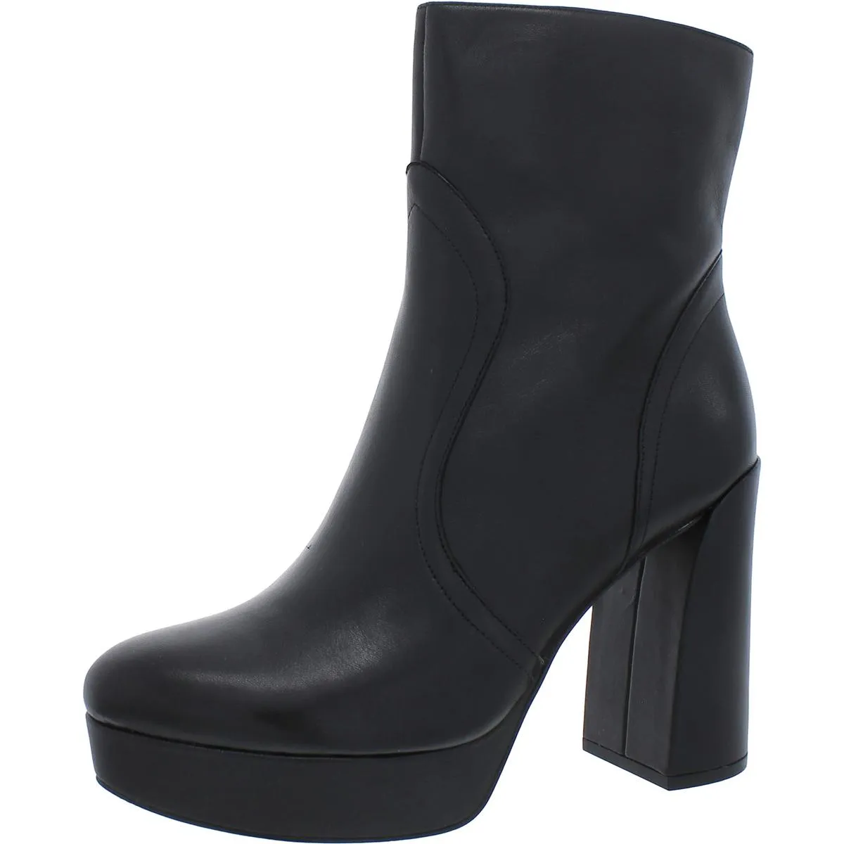 27 Edit Womens Gates Zipper Block Heel Mid-Calf Boots