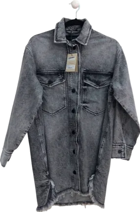 AllSaints Grey Denim Shirt Dress UK Small