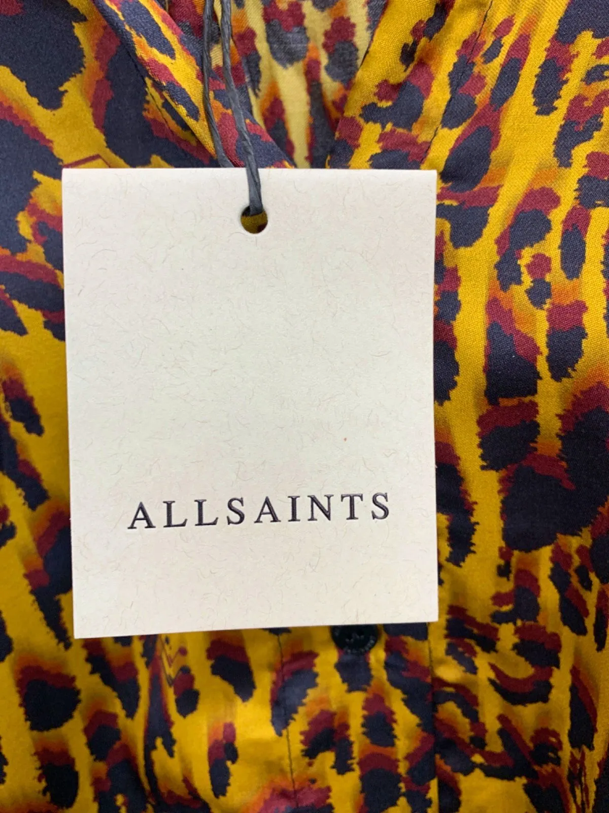 AllSaints Yellow Oana Shirt UK 6