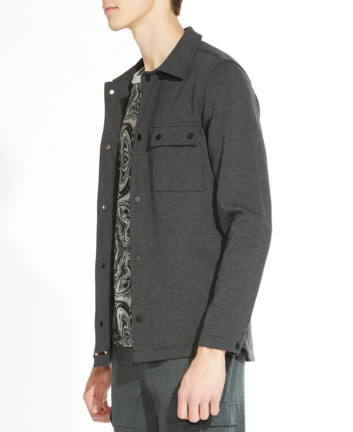 Bennett Heavy Knit Jacket (Heather Charcoal)