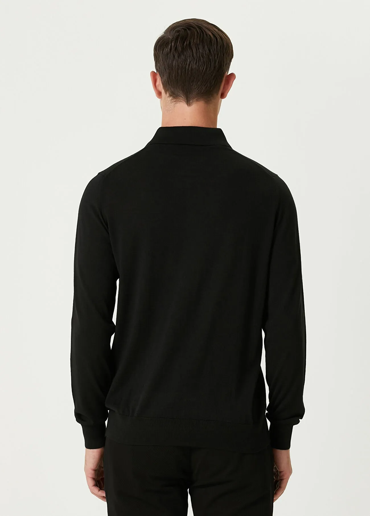 Beymen Club Men Logo Polo Wool Sweater Black