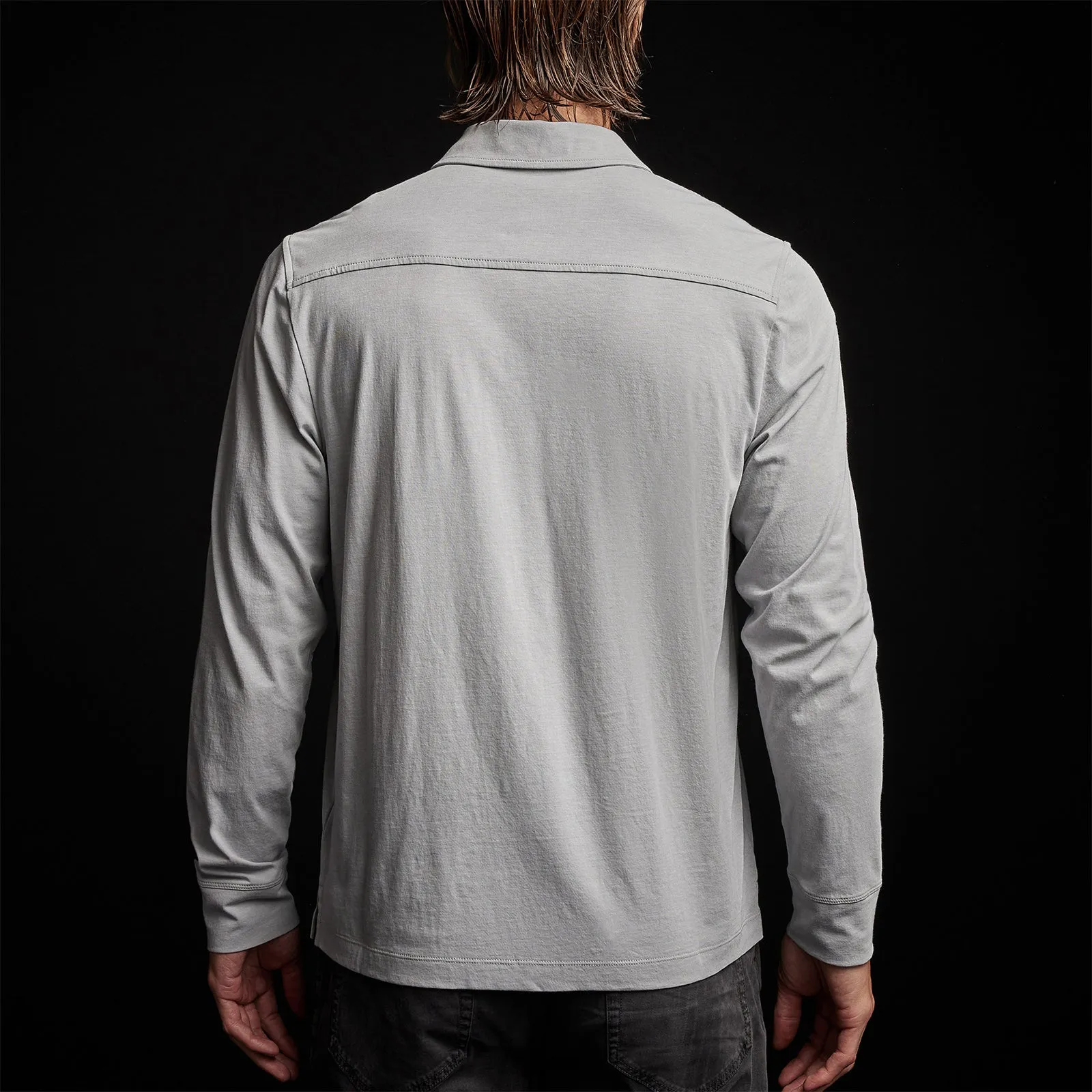 Clean Finish Jersey Shirt - Blue Fog