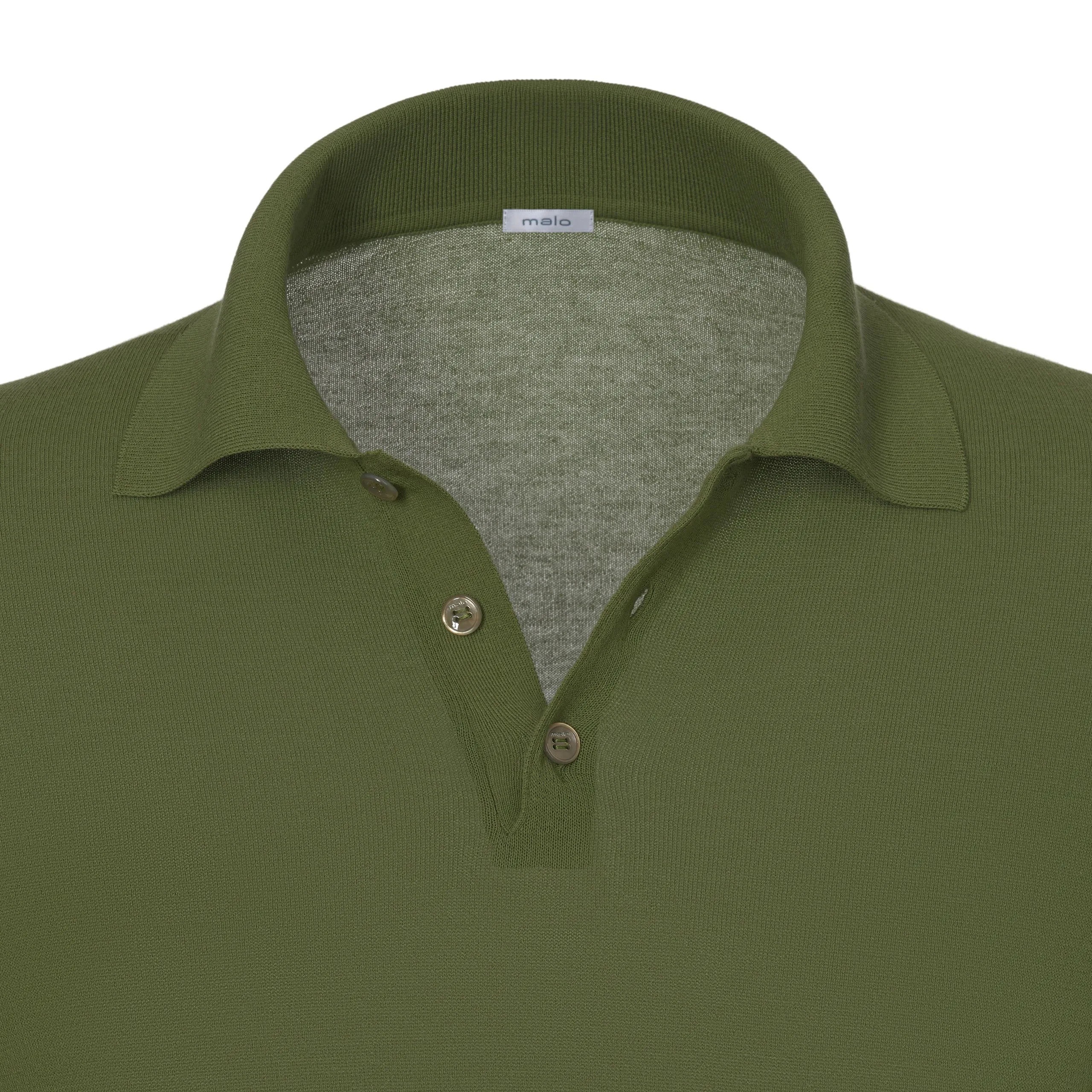 Cotton Polo Shirt in Green