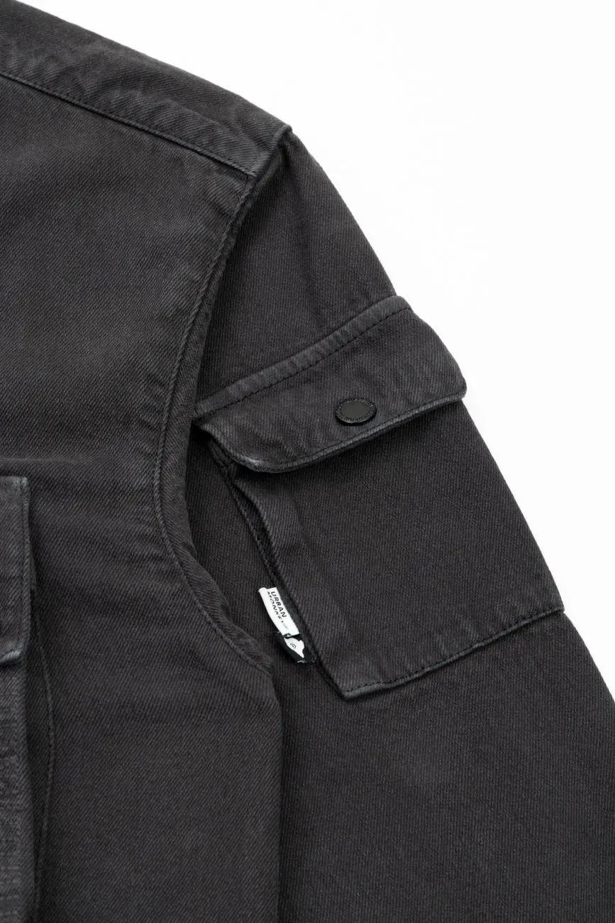 Cotton Twill Shacket // Graphite