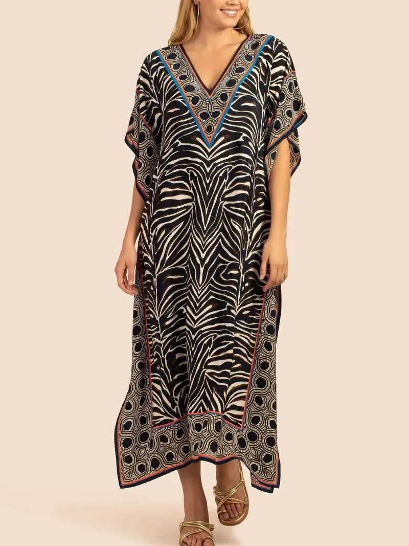 Game Of Love Women's V-neck Kaftan Dress