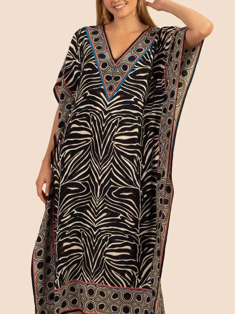 Game Of Love Women's V-neck Kaftan Dress