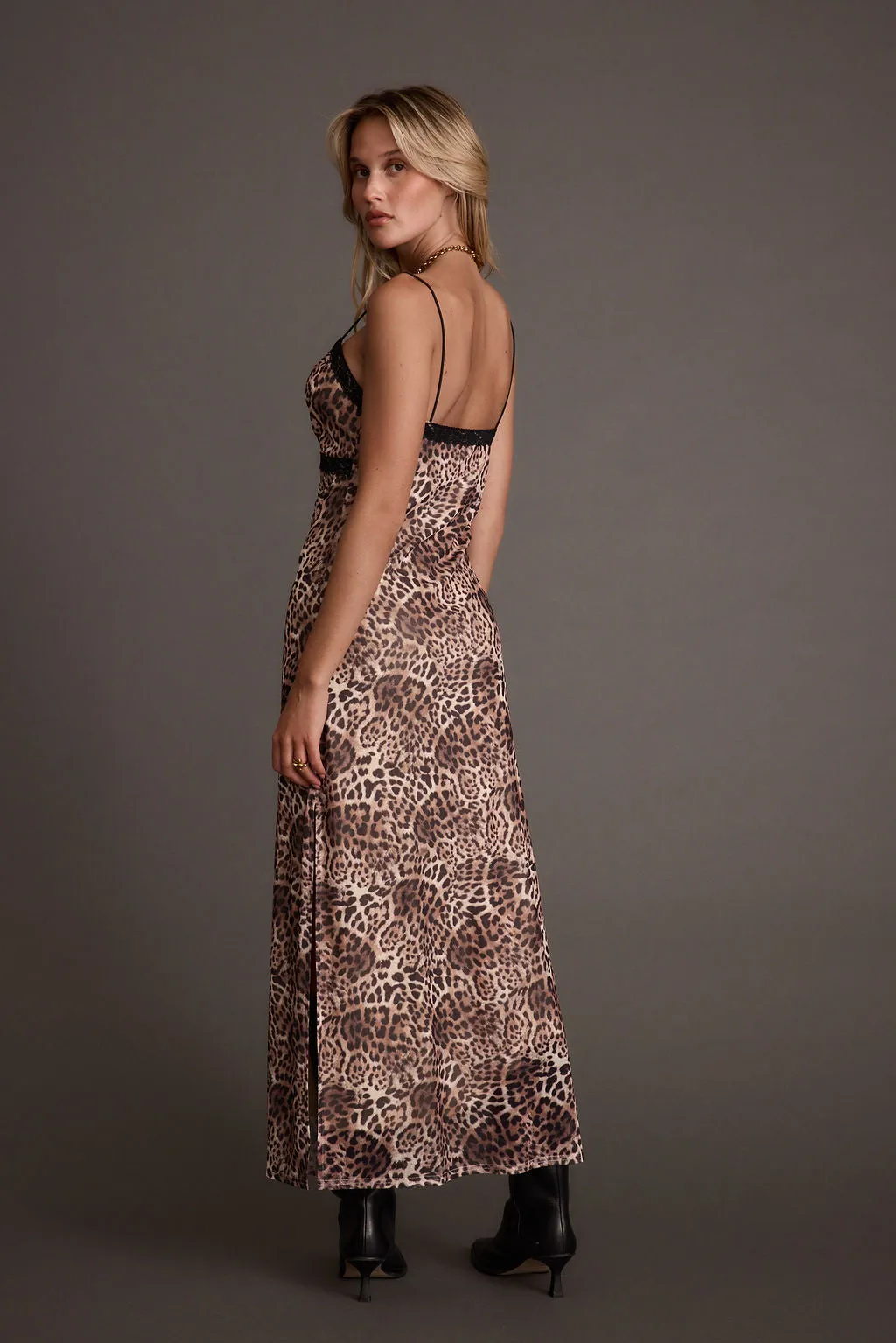 Kravitz Leopard Print Maxi Dress