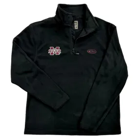 Mississippi State Camp Fleece 1/4 Zip Pullover – Black