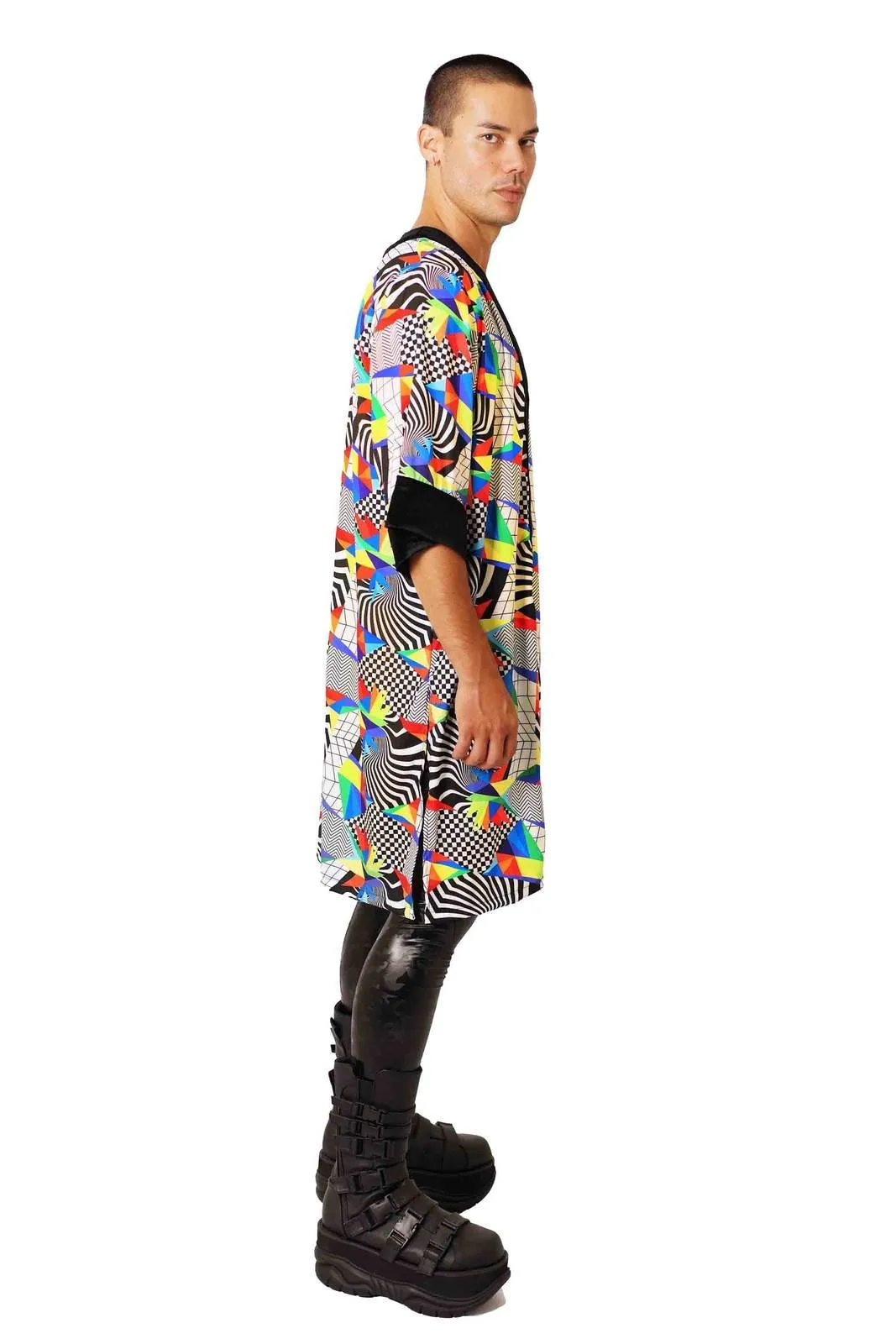 Mosaic Mens Silk Kimono