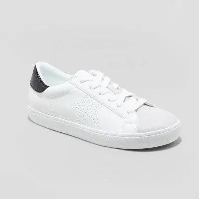 New - Women's Candace Lace-Up Sneakers - Universal Thread White 8.5