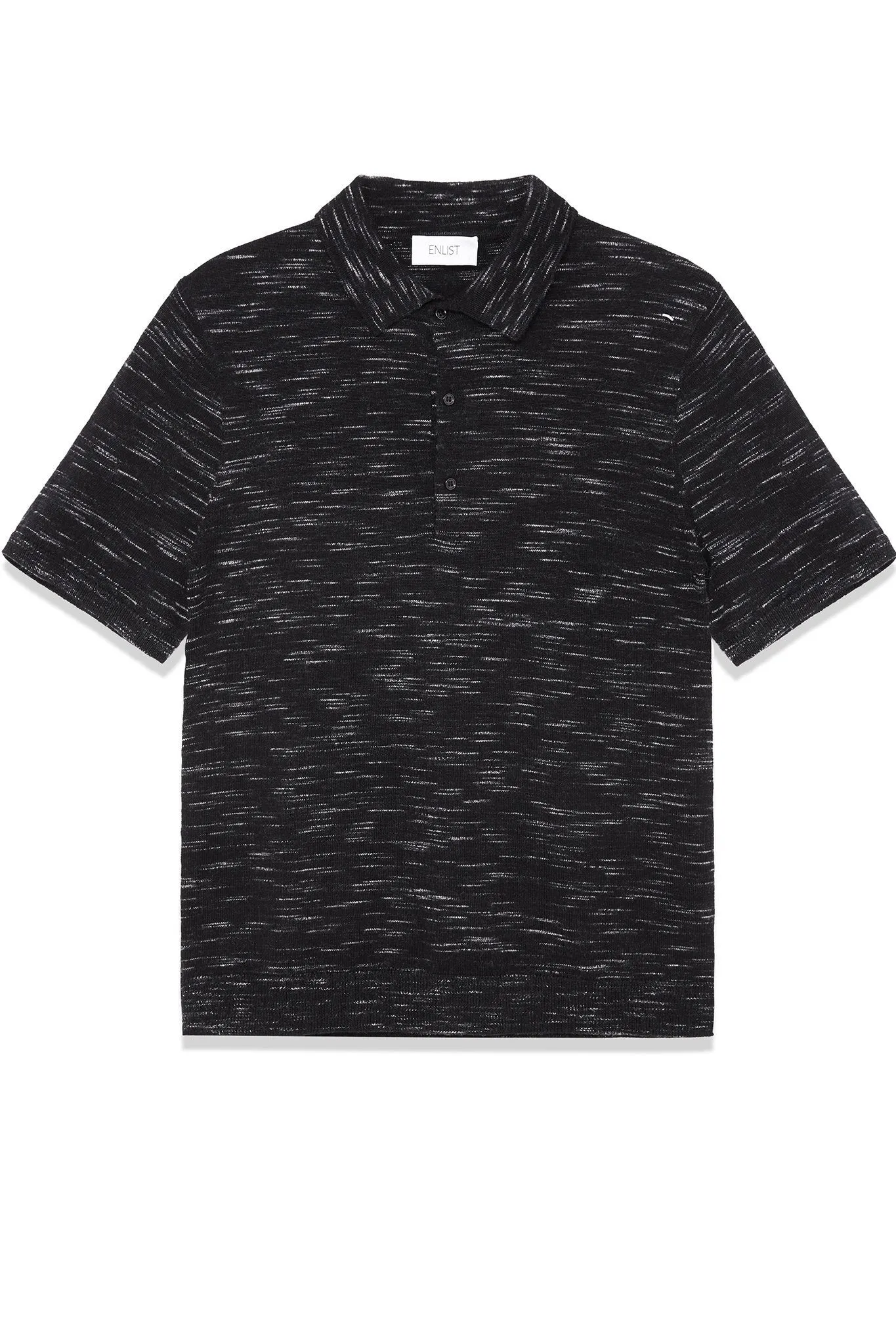 Space-Dye Knit Merino Wool Polo Shirt